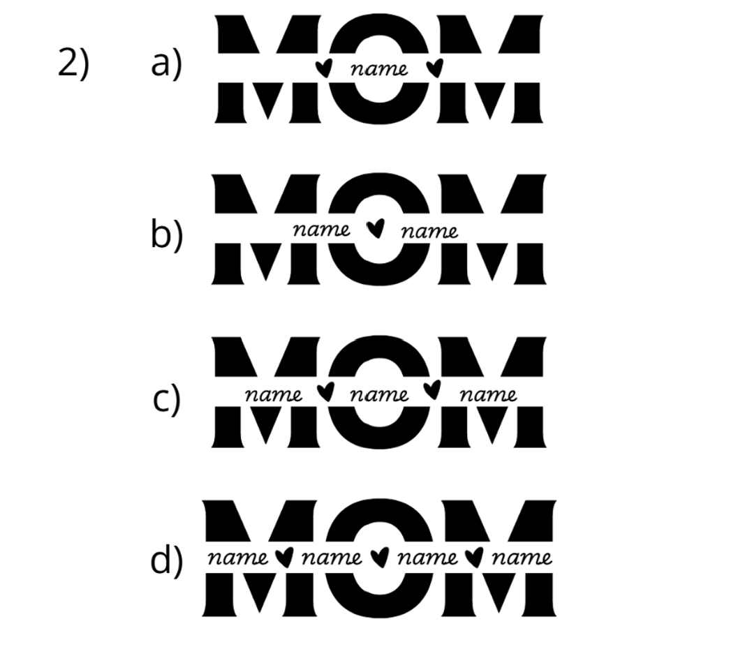 mother's day 2 engraving designs
