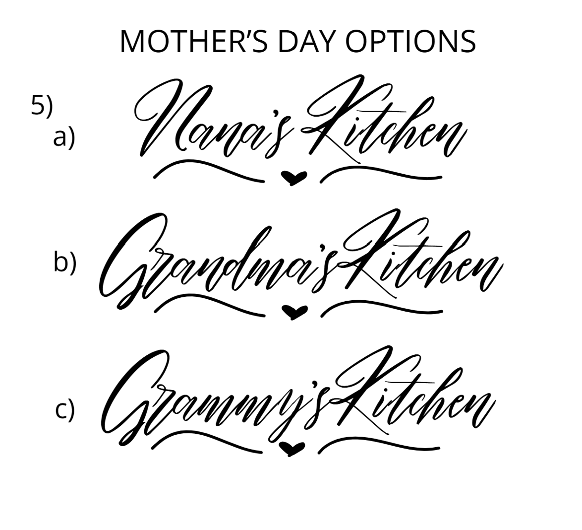 mother's day 5 engraving designs